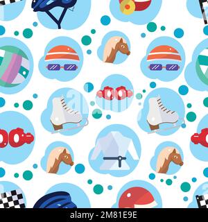 Seamless pattern background with sport icons Vector Stock Vector