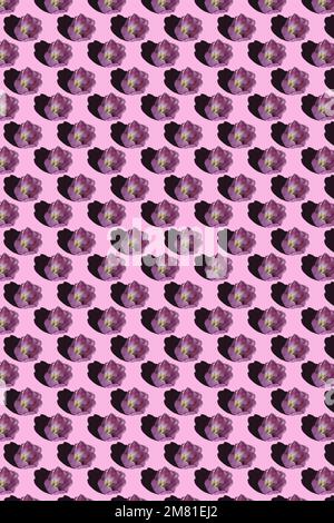 seamless pattern of purple tulips on purple background  Stock Photo