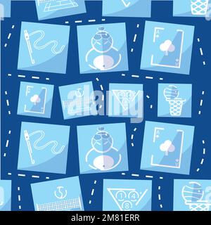 Seamless pattern background with sport icons Vector Stock Vector