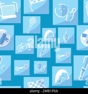 Seamless pattern background with sport icons Vector Stock Vector