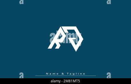 Alphabet letters Initials Monogram logo RJ , JR Stock Vector