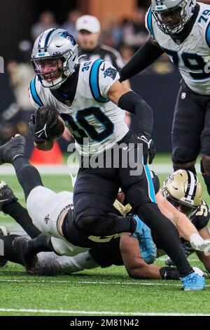 Chuba Hubbard Carolina Panthers Game-Used #30 White Jersey vs. Arizona  Cardinals on October 2 2022