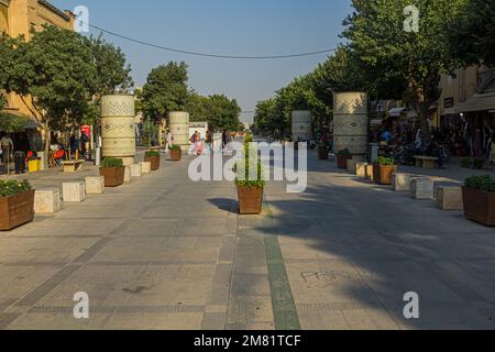 SHIRAZ, IRAN - JULY 8, 2019: Pedestrian street in Shiraz, Iran Stock Photo