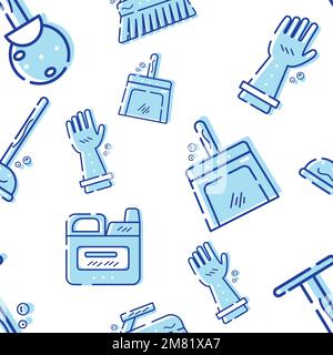 Colored blue cleanliness seamless pattern background Vector Stock Vector