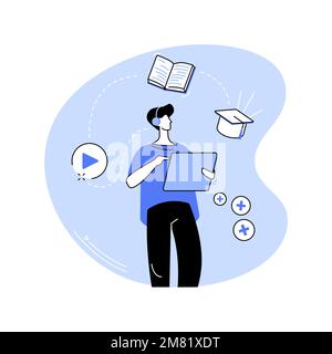 Improve listening skills isolated cartoon vector illustrations. Stock Vector