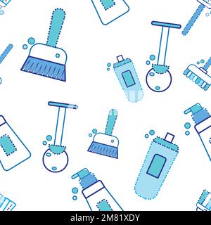 Colored blue cleanliness seamless pattern background Vector Stock Vector