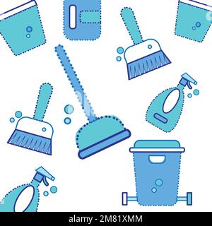 Colored blue cleanliness seamless pattern background Vector Stock Vector