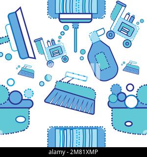 Colored blue cleanliness seamless pattern background Vector Stock Vector