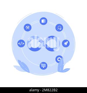 App life cycle isolated cartoon vector illustrations. Stock Vector