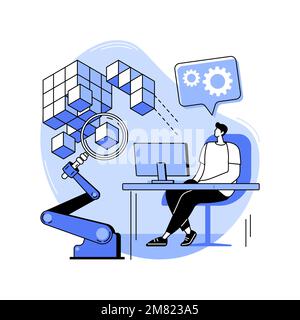 3D modeling software isolated cartoon vector illustrations Stock Vector ...