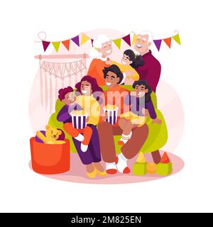 Playdate at home isolated cartoon vector illustration. Stock Vector