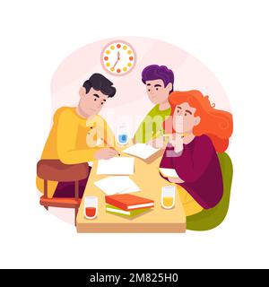 Standardized annual examination isolated cartoon vector illustration. Stock Vector