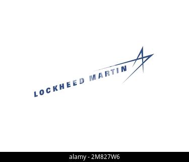 Lockheed Martin, rotated logo, white background Stock Photo