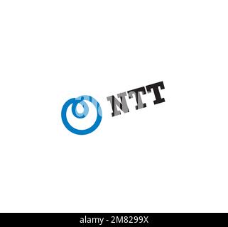 NTT Ltd. rotated logo, white background Stock Photo
