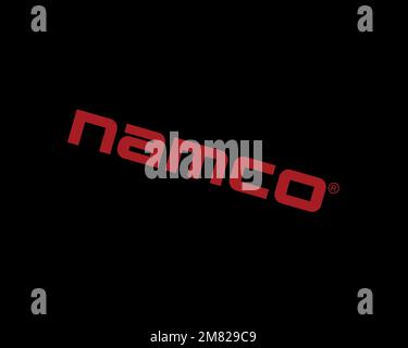 Namco, rotated logo, black background Stock Photo - Alamy
