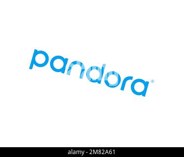 Pandora Radio, Rotated Logo, White Background B Stock Photo