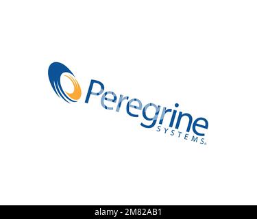 Peregrine Systems, rotated logo, white background Stock Photo - Alamy