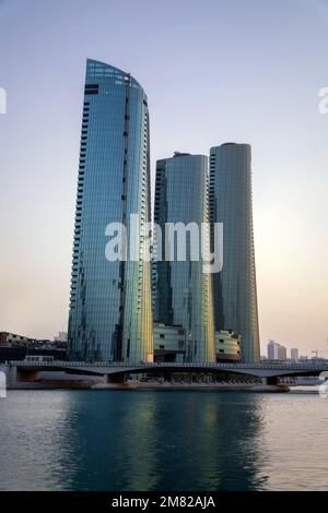 Skyline of Manama Bahrain taken in May 2022 Stock Photo