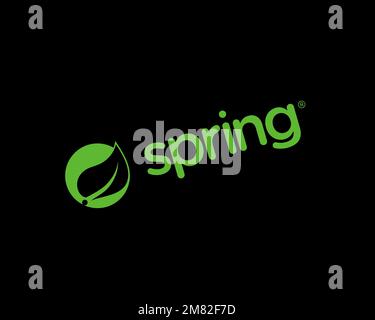 Spring Framework, Logo, Black background Stock Photo - Alamy