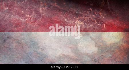 retro flag of Historic peoples Curonians and Semigallians with grunge texture. flag representing ethnic group or culture, regional authorities. no fla Stock Photo