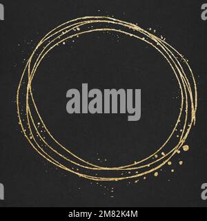Vector gold effect round border Stock Vector