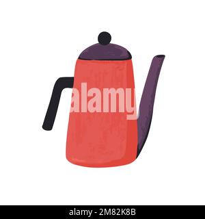 https://l450v.alamy.com/450v/2m82k8b/hand-drawn-illustration-of-red-coffee-pot-in-simple-modern-style-isolated-on-white-background-vector-design-element-2m82k8b.jpg