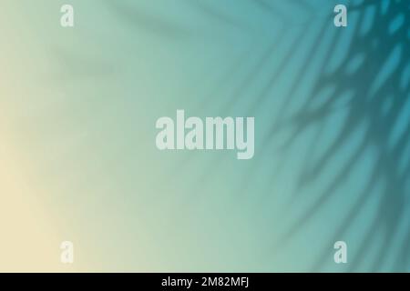 Tropical gradient background vector with leaf shadow Stock Vector