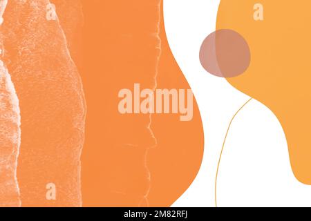 Orange tone simple Memphis vector Stock Vector