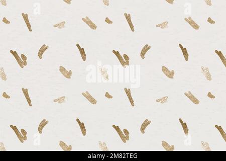 Seamless shimmering gold scribble marks on a beige background vector Stock Vector