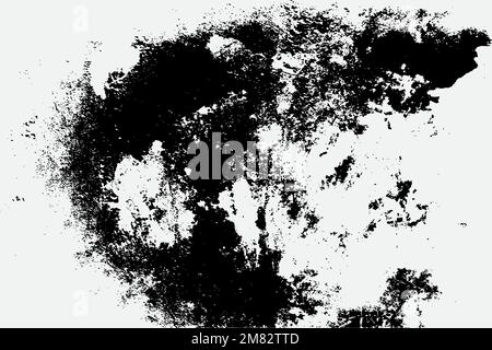 black grunge texture on white background EPS vector. Stock Vector