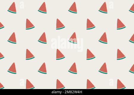 Vector seamless watermelon pattern pastel background Stock Vector