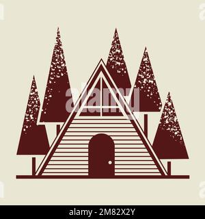 Log cabin logo vector business corporate identity illustration Stock Vector