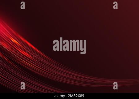 Red border vector flowing neon wave background Stock Vector