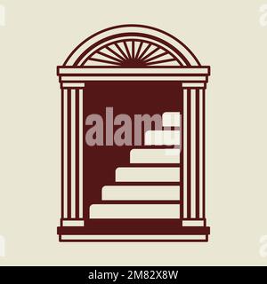 Staircase logo vector business corporate identity illustration Stock Vector