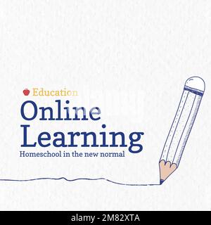 Online learning template vector future technology Stock Vector