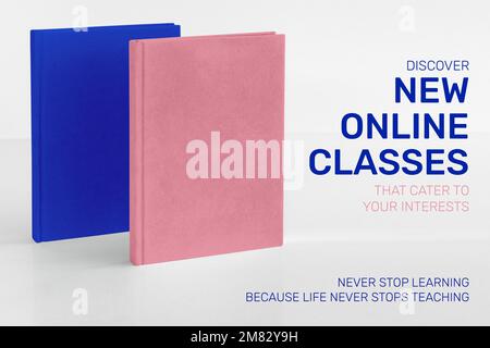 New online classes template vector future technology Stock Vector
