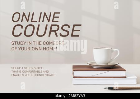 Online course template vector future technology Stock Vector
