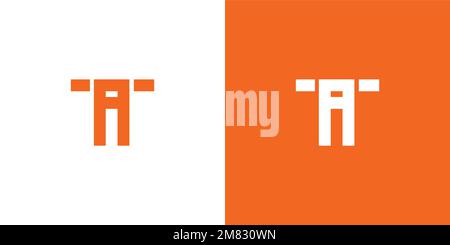 Cool and modern TA logo design Stock Vector