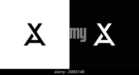 Cool and modern XA logo design 2 Stock Vector