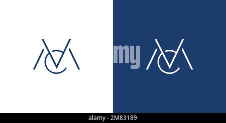 MC letter initial logo design sophisticated and modern Stock Vector