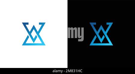 Modern and sophisticated VA initials logo design Stock Vector