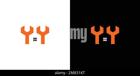 Modern and unique engineering house logo design Stock Vector