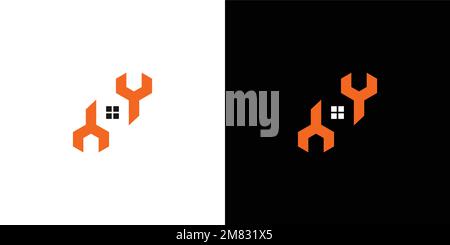 Modern and unique engineering house logo design 2 Stock Vector