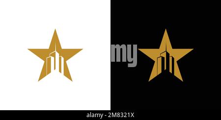 The city star logo design is modern and unique Stock Vector