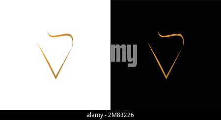 The initials logo letter VS is elegant and luxurious design Stock Vector