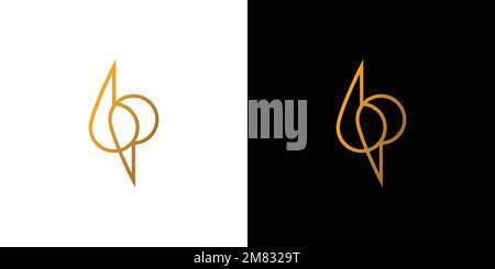 Unique and modern BP logo design Stock Vector