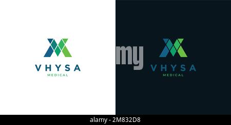 VM letter initial logo design sophisticated and modern Stock Vector