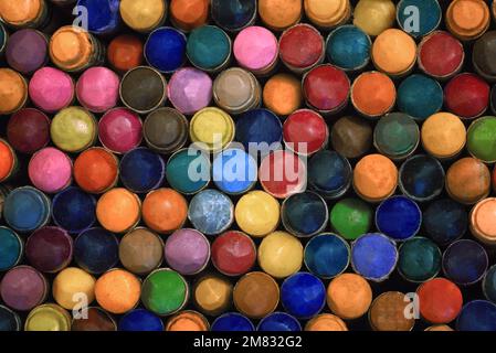 Used Crayons Stock Photo