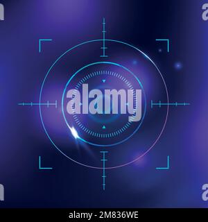 Retinal biometric scan vector cyber security technology Stock Vector