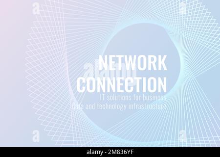 Network connection technology template vector in light blue tone Stock Vector